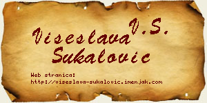 Višeslava Šukalović vizit kartica